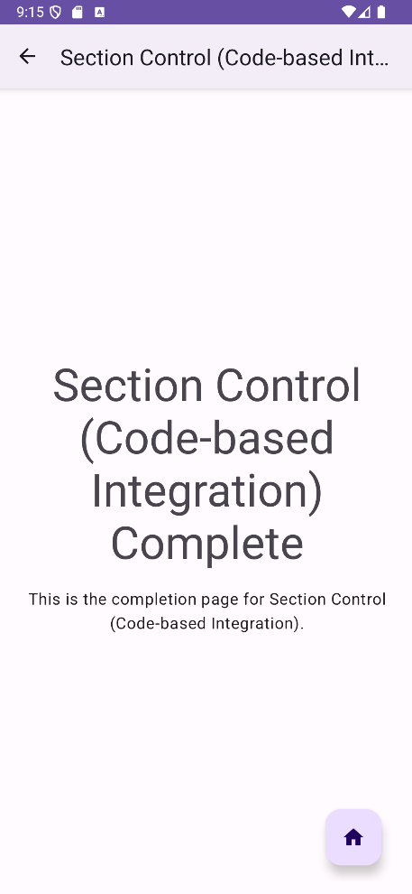 Android section completion - End