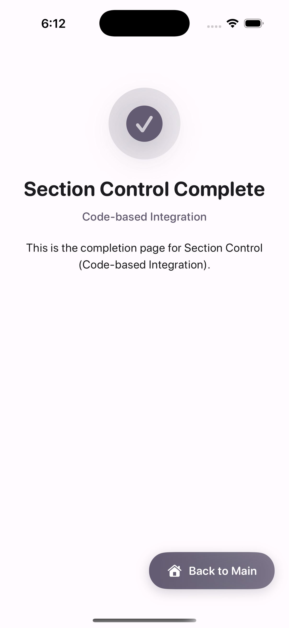 iOS section completion - End