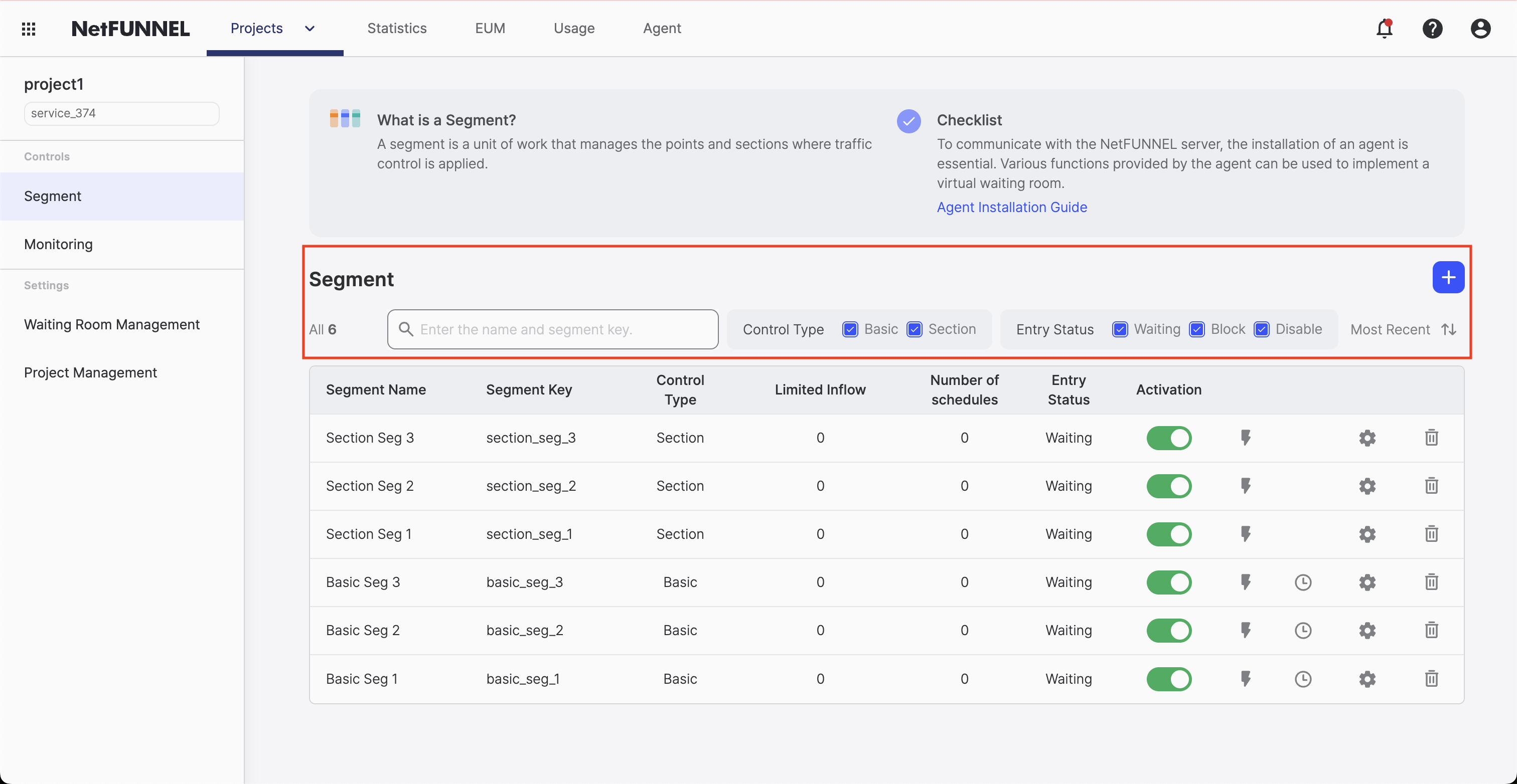 List Control Section