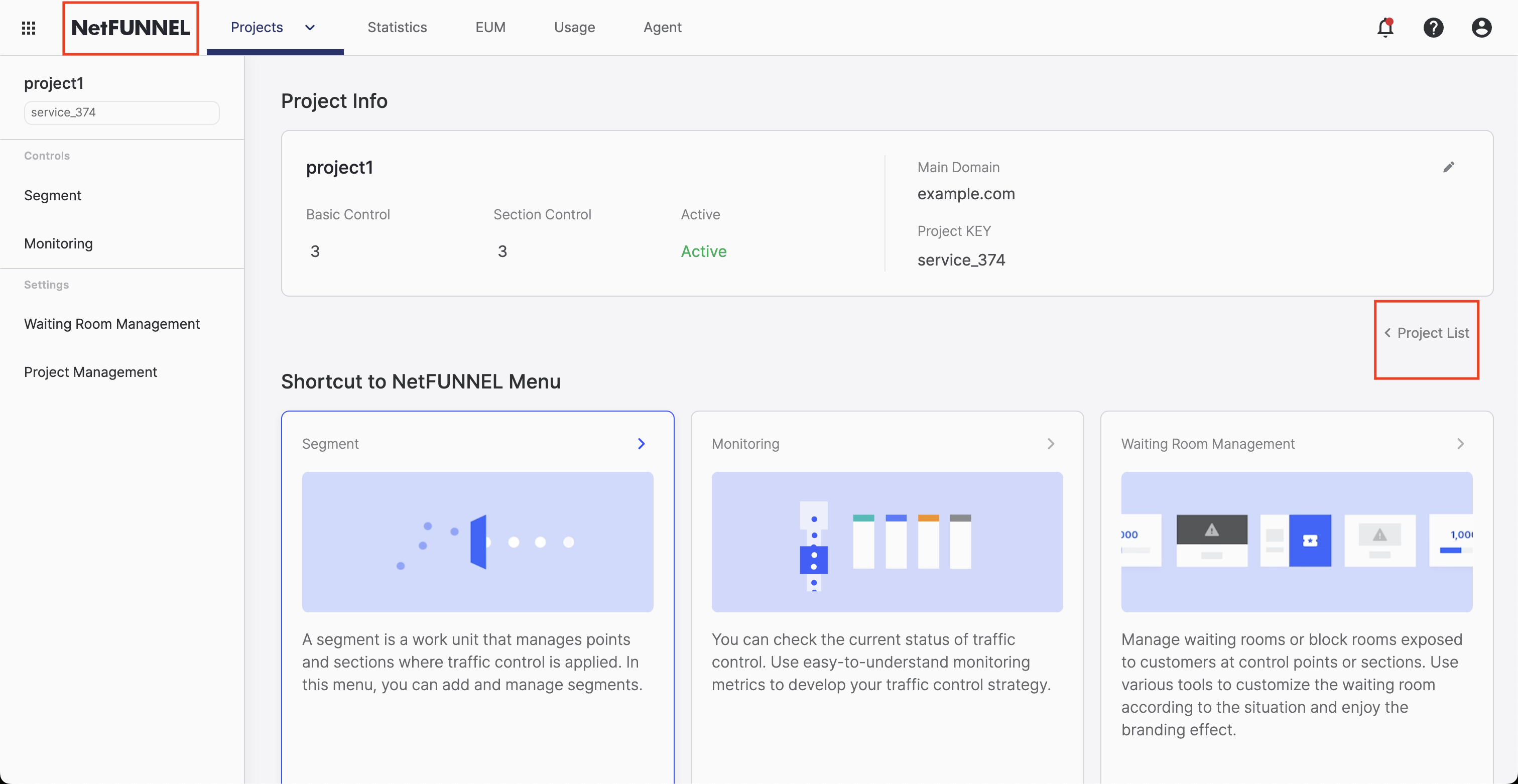 Going Back to Project List