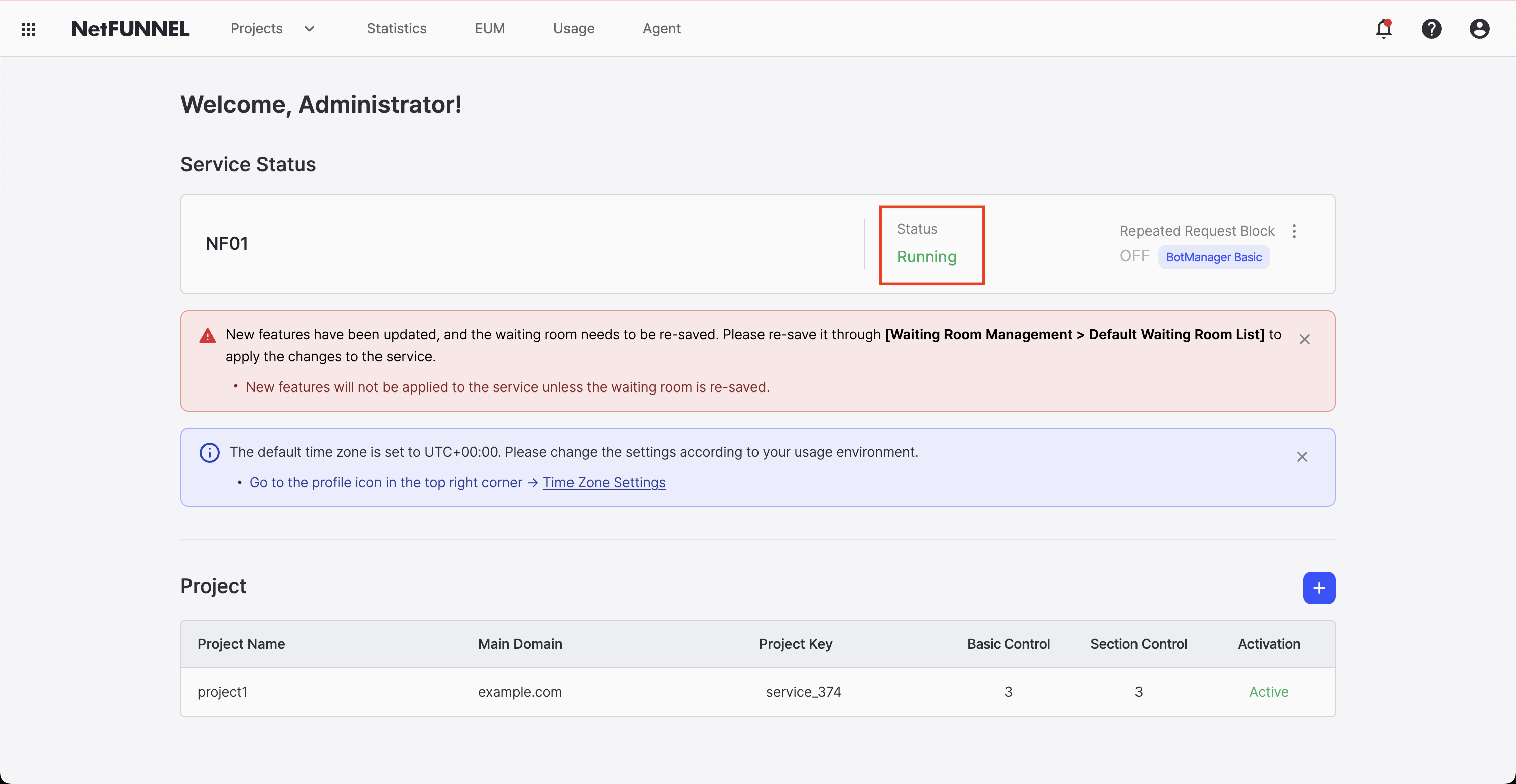 Environment Status Highlight (Running)