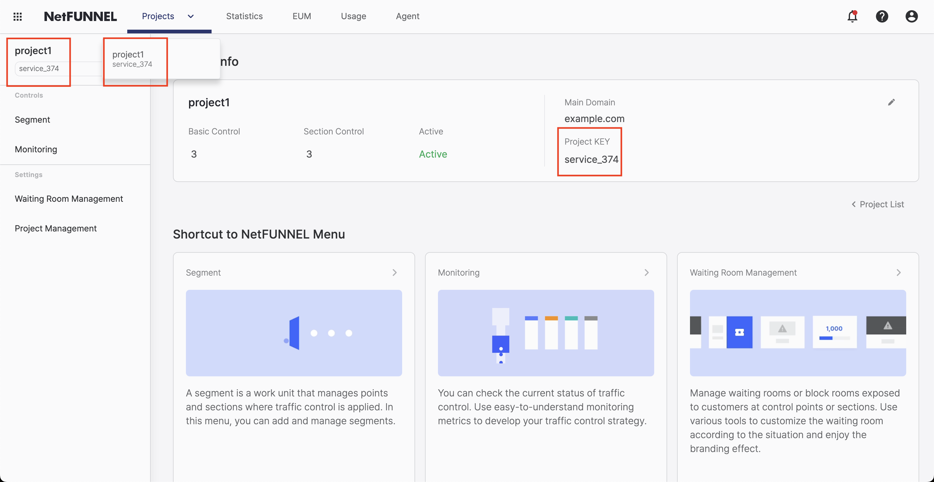 Project Key (Detail Page)