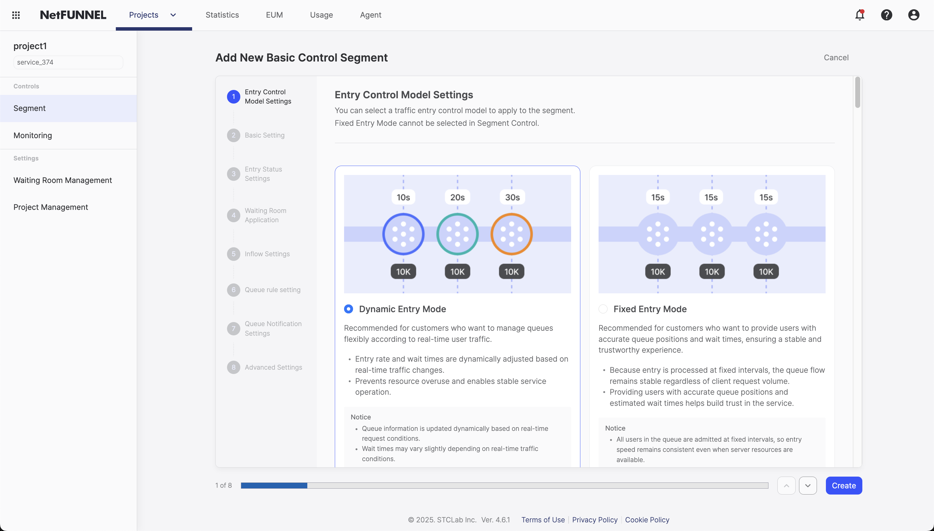 Entry Control Model Settings