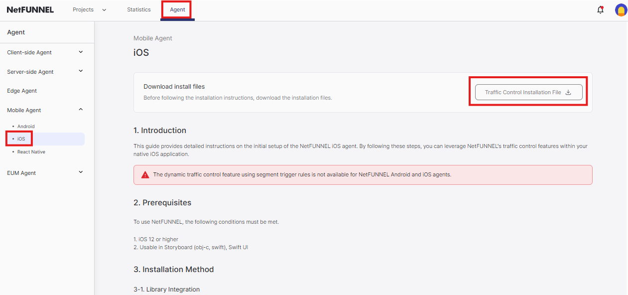 iOS Agent SDK Download placement