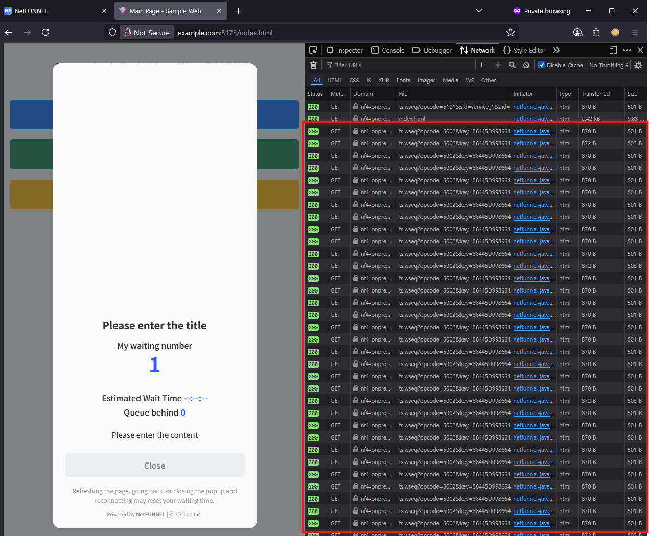 Periodic re-entry requests