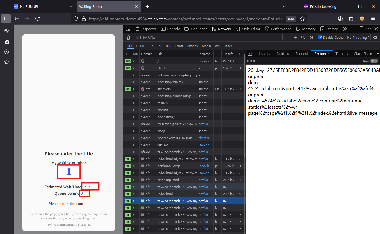 Waiting room display