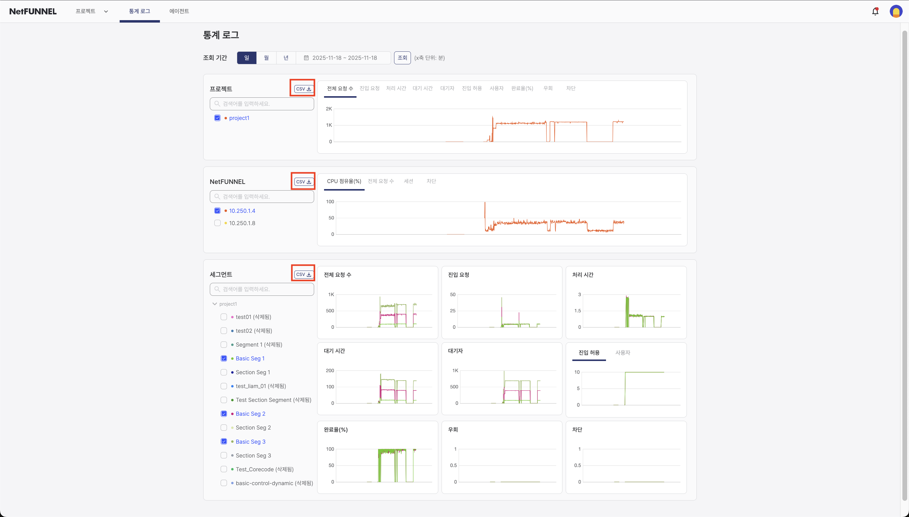 Section CSV Button Highlight